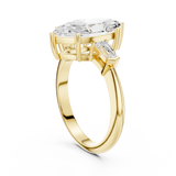 Gold Jewelry L35-67, Marquise center stone, Yellow Gold, view 1