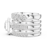 Gold Ring DDLR-849, White Gold, view 3