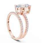 Gold Jewelry L35-39, Oval center stone, Rose Gold, view 1