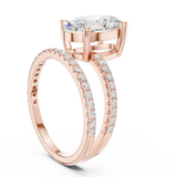 Gold Jewelry L35-39, Oval center stone, Rose Gold, view 1