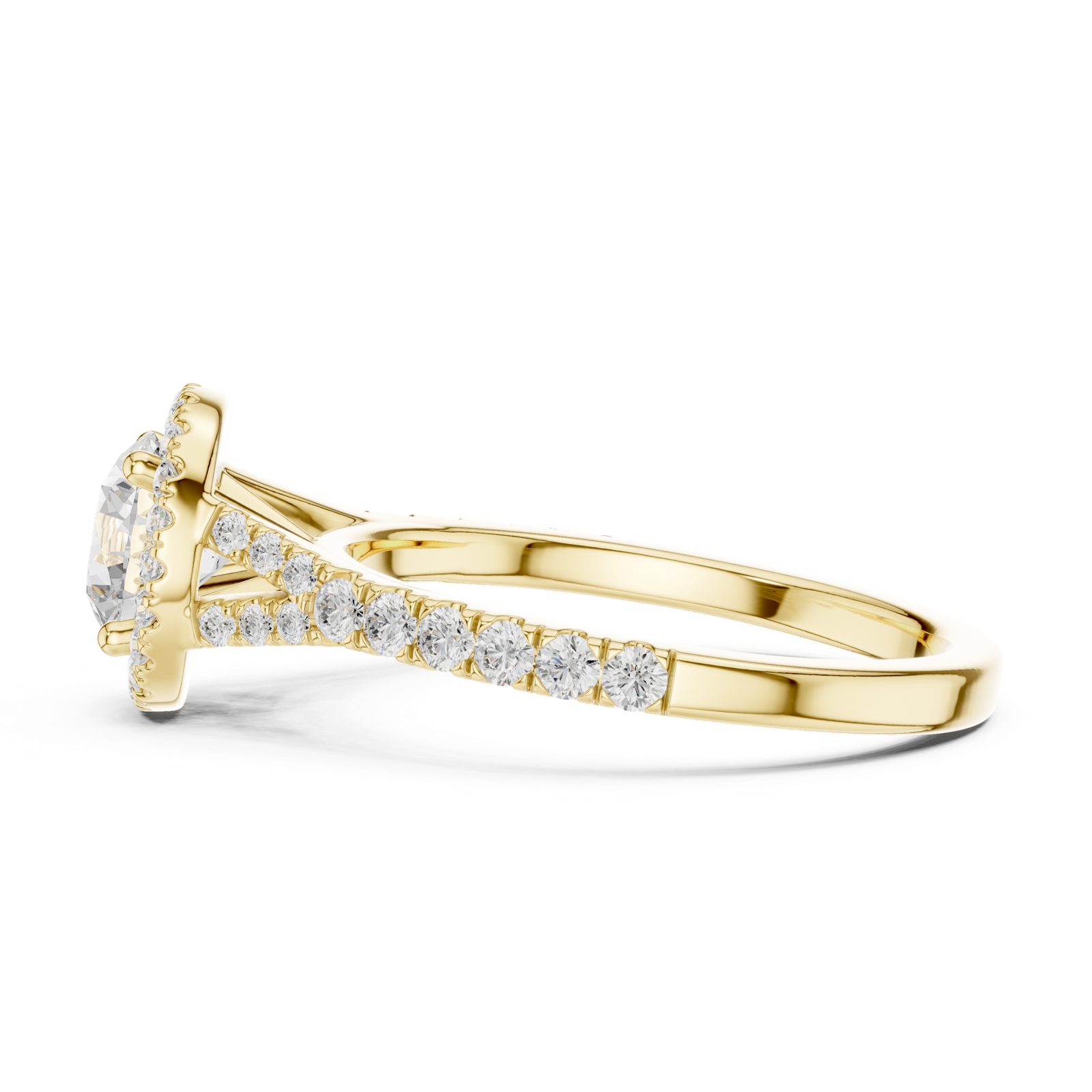 Gold Ring DDLR-914, Yellow Gold, view 3
