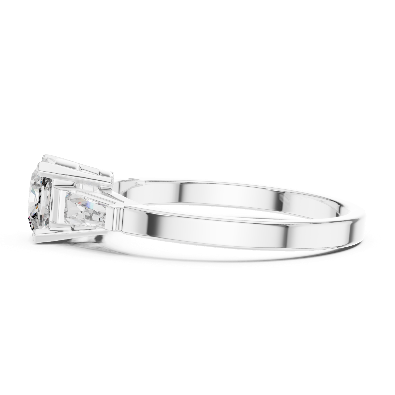Gold Ring 00001L (16), White Gold, view 3