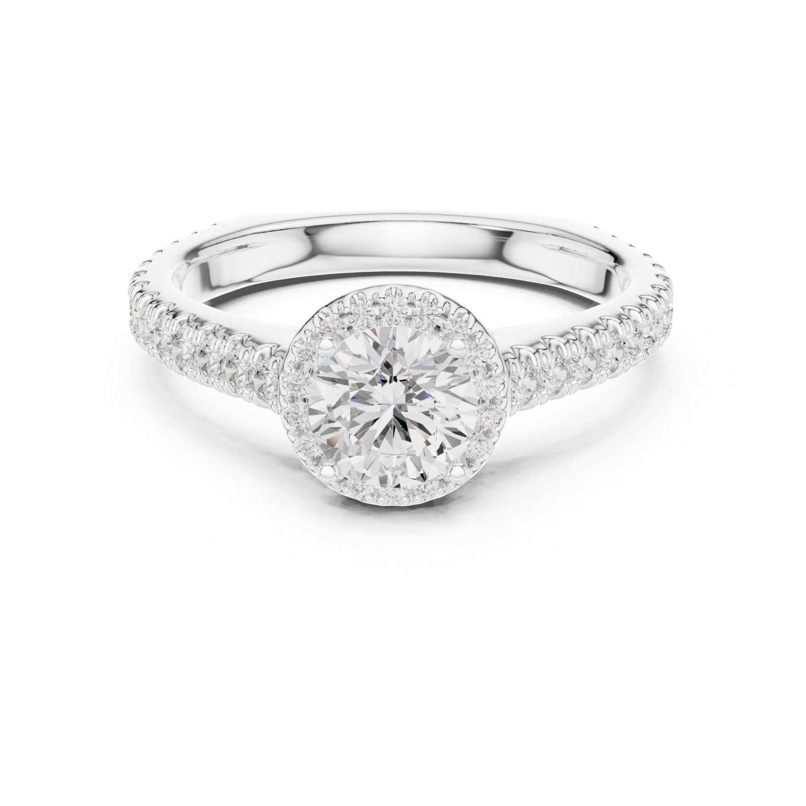Gold Ring LR-0225, White Gold, view 4