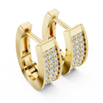 Gold Earrings L03-14, Yellow Gold, view 2