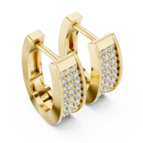 Gold Earrings L03-14, Yellow Gold, view 2