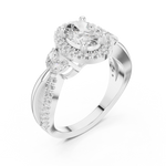 Gold Ring DDLR-416, White Gold, view 2