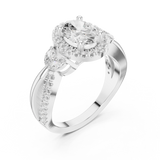 Gold Ring DDLR-416, White Gold, view 2