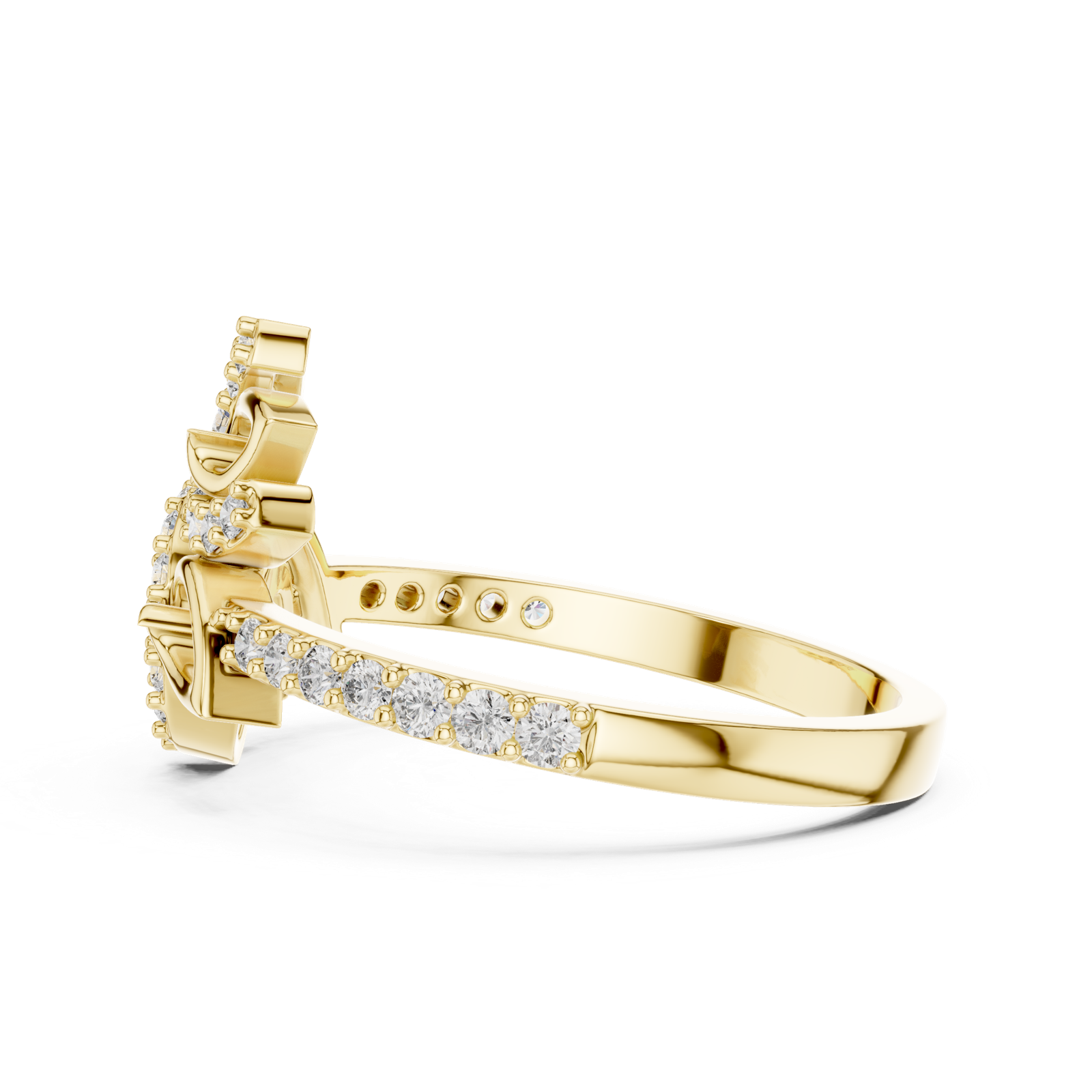 Gold Ring LR-01 (71), Yellow Gold, view 3
