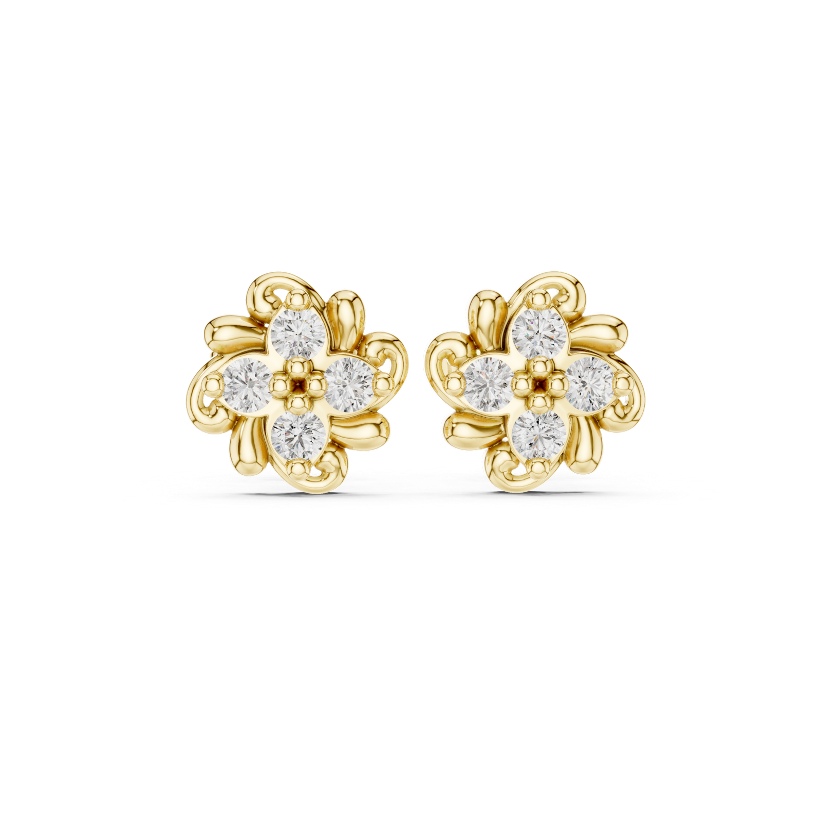 Gold Earrings 9-10069E, Yellow Gold