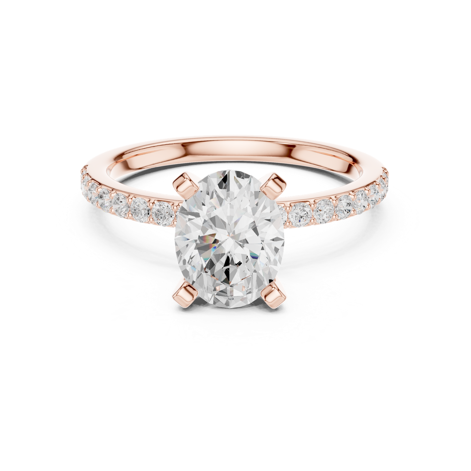 Gold Ring DDLR-888, Rose Gold, view 4