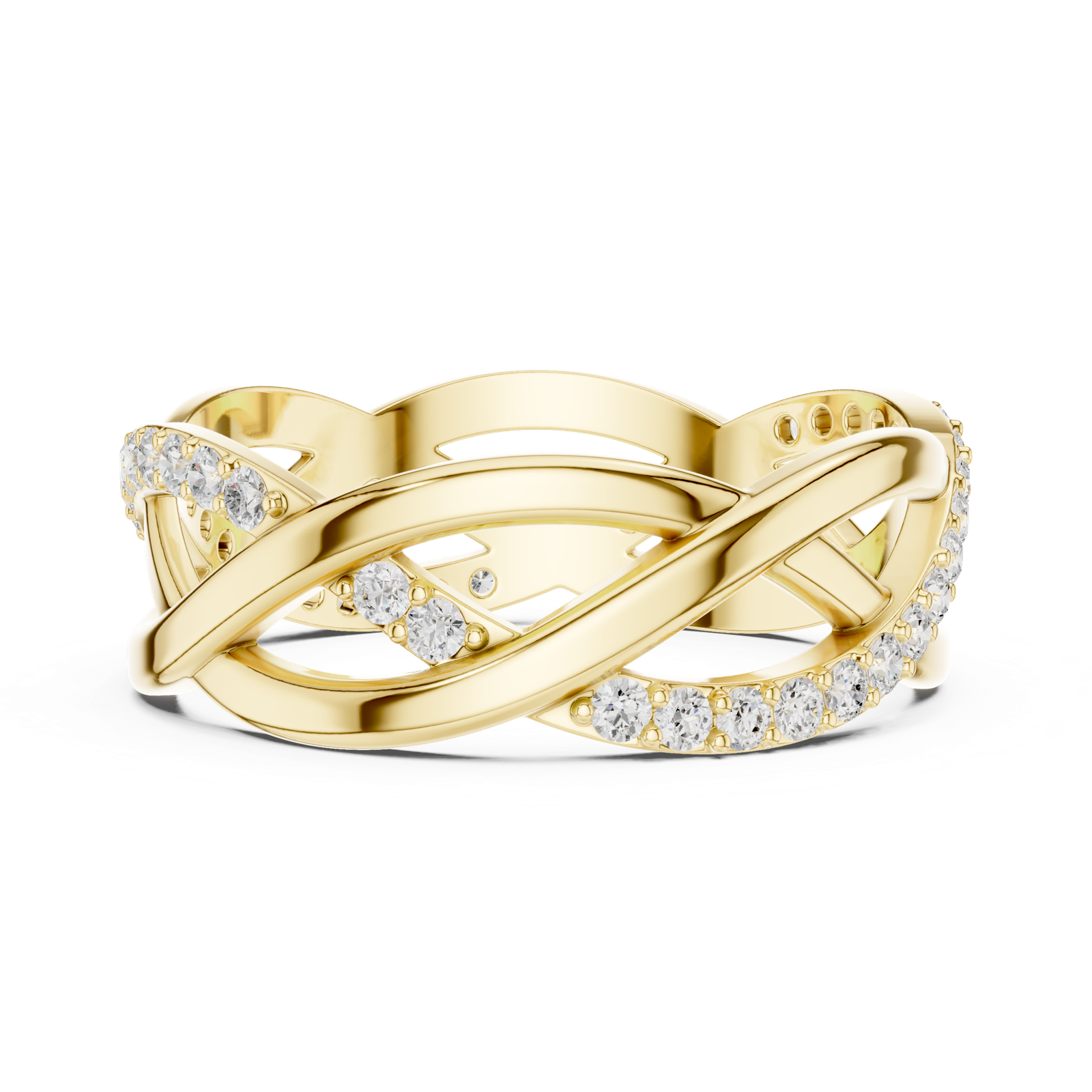 Gold Ring L22-R8, Yellow Gold, view 3
