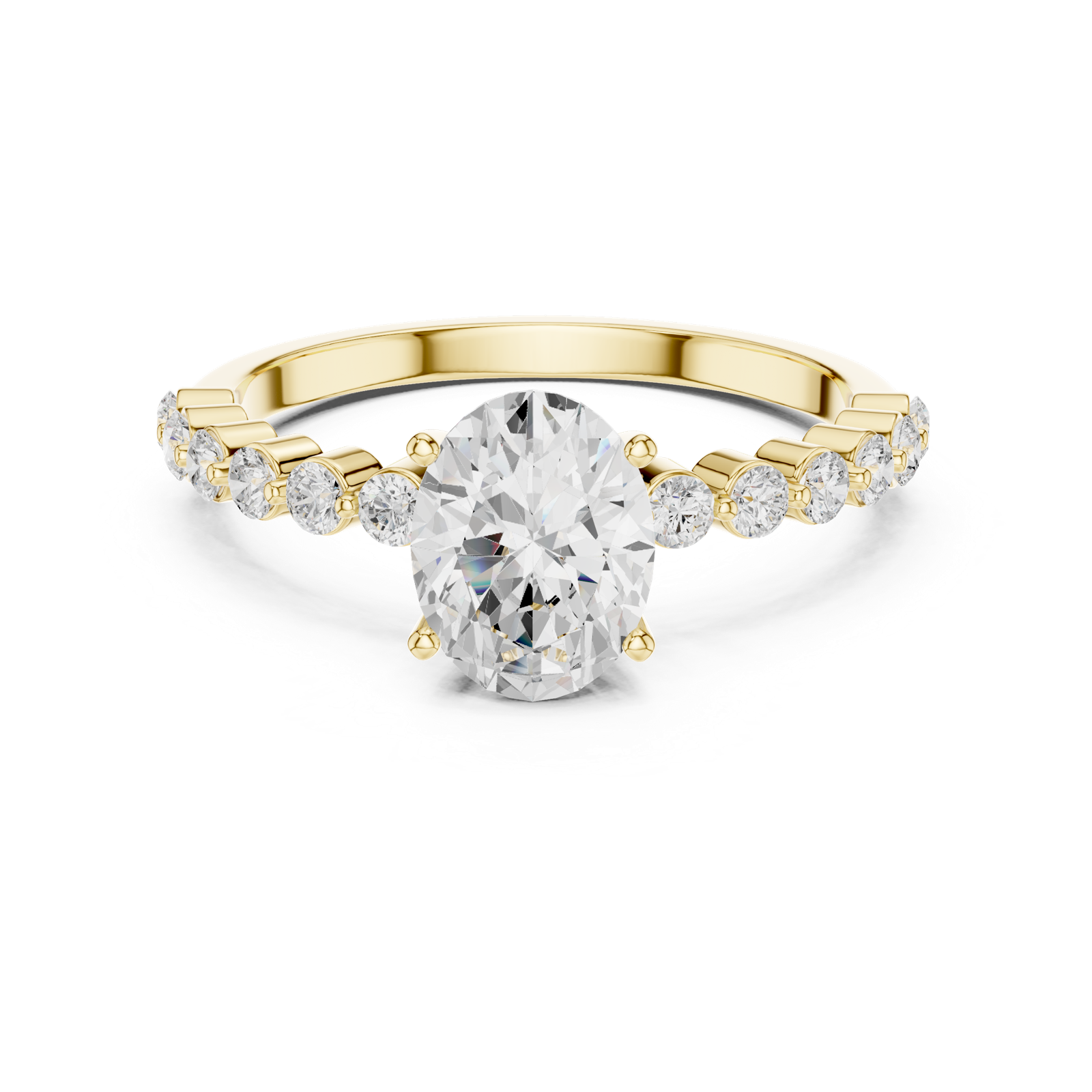 Gold Ring DDLR-1058, Yellow Gold, view 4