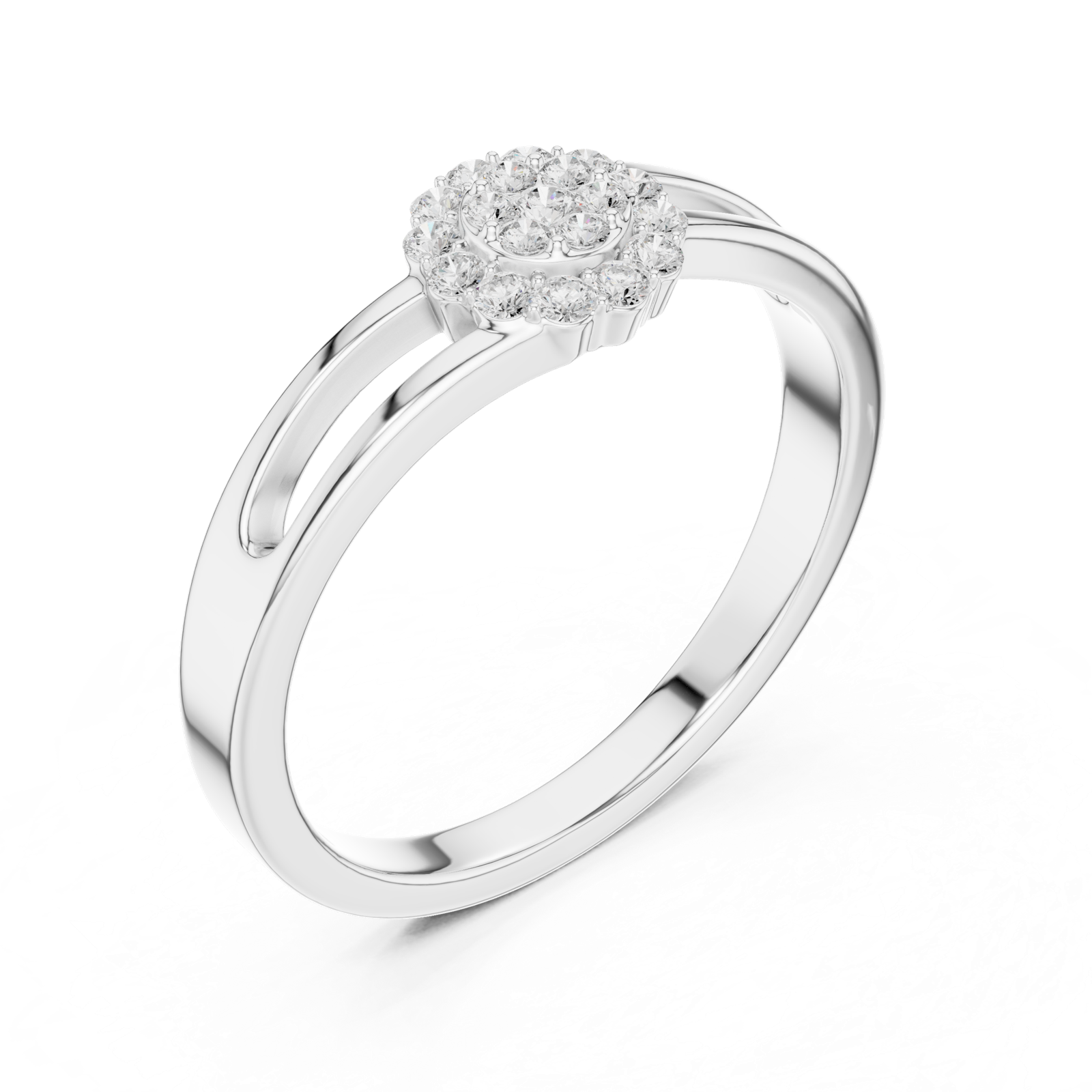 Gold Ring SBWR(43), White Gold, view 2