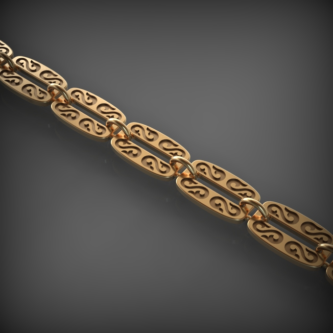 14K Solid Gold Men's Chain Necklace, Yellow Gold