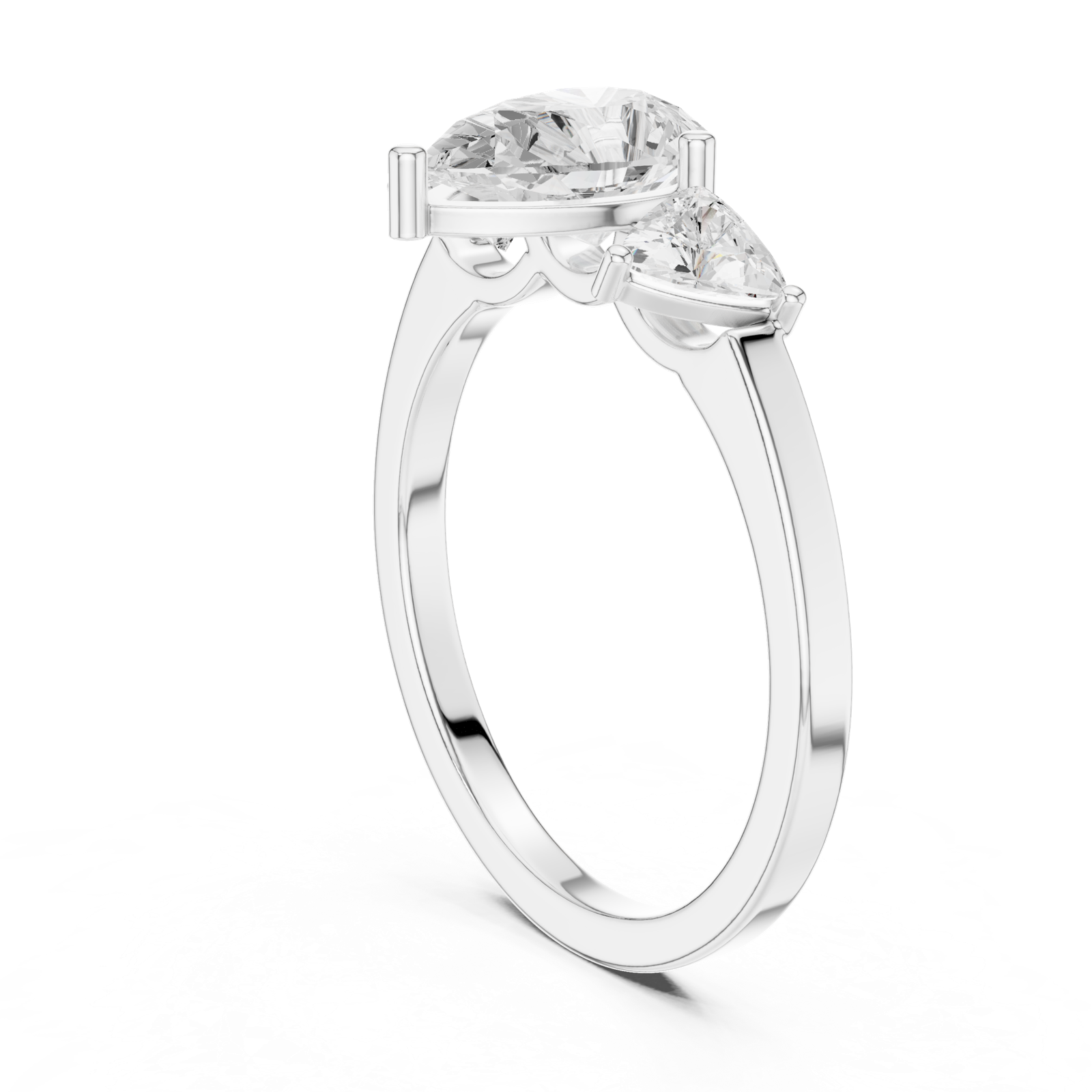 Gold Ring DDLR-1093, White Gold, view 1