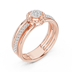 Gold Ring 12-10060@L, Rose Gold, view 2