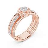 Gold Ring 12-10060@L, Rose Gold, view 2