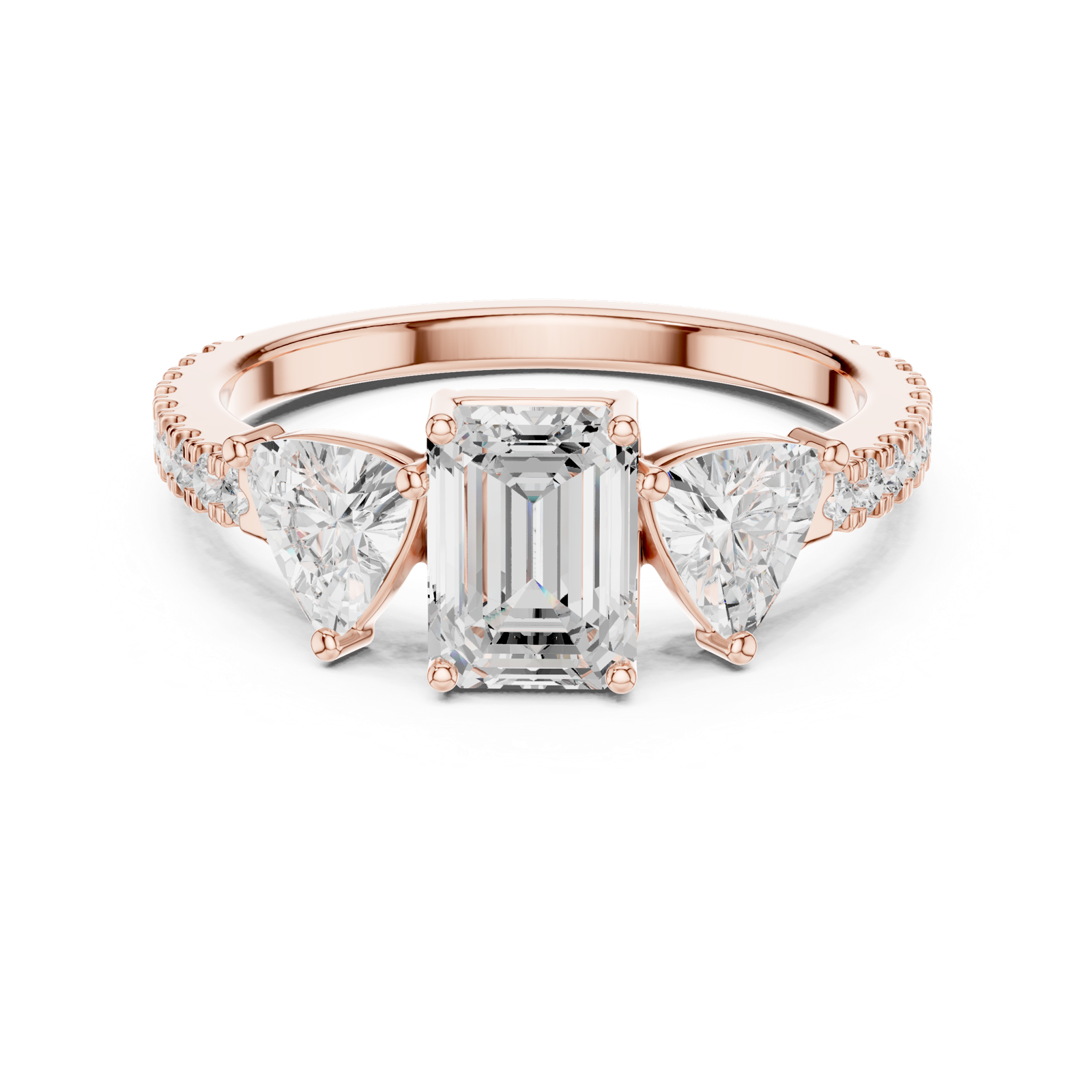 Gold Ring DDLR-1078, Rose Gold, view 4