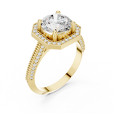 Gold Ring DDLR-407, Yellow Gold, view 2