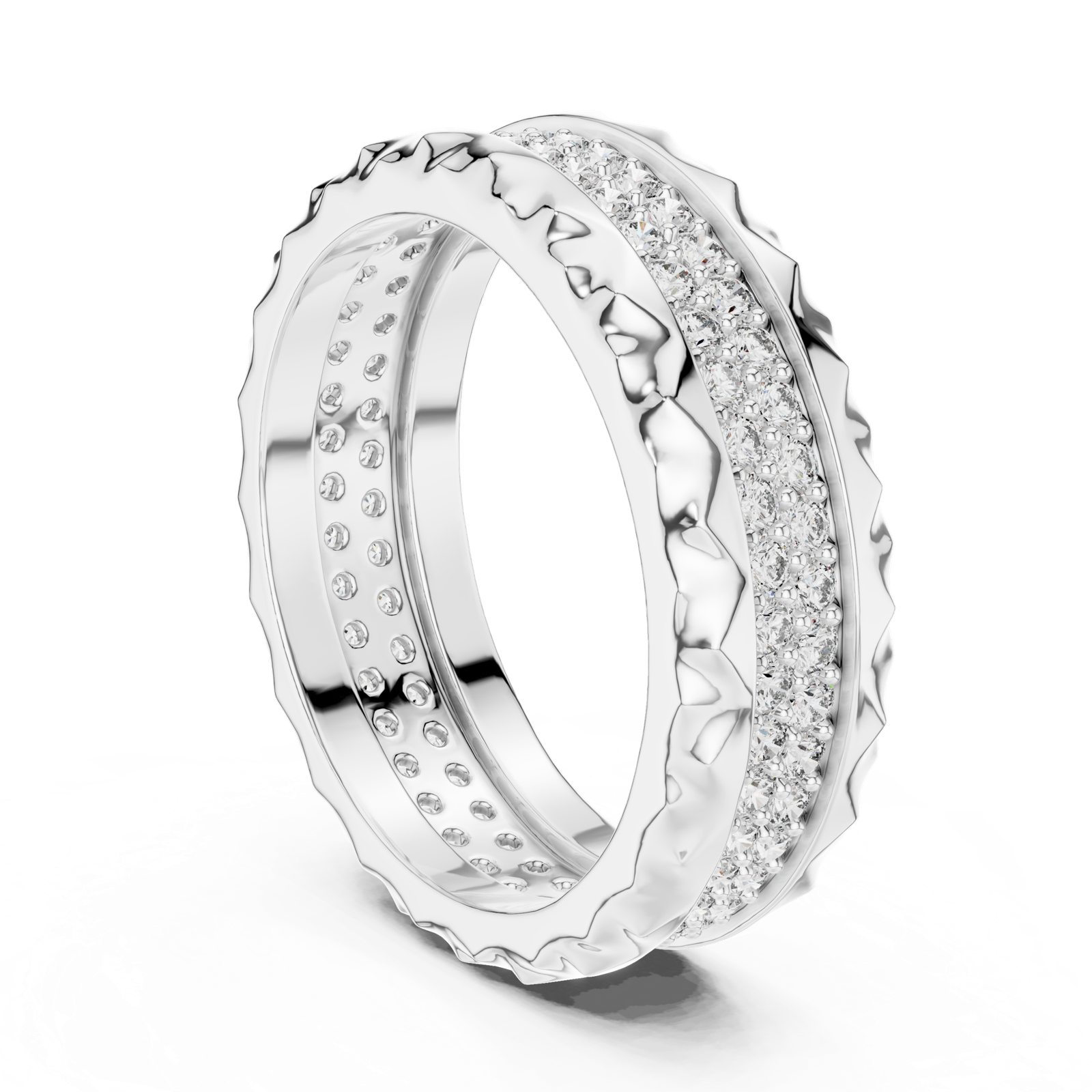 Gold Ring DDLR-423, White Gold, view 1