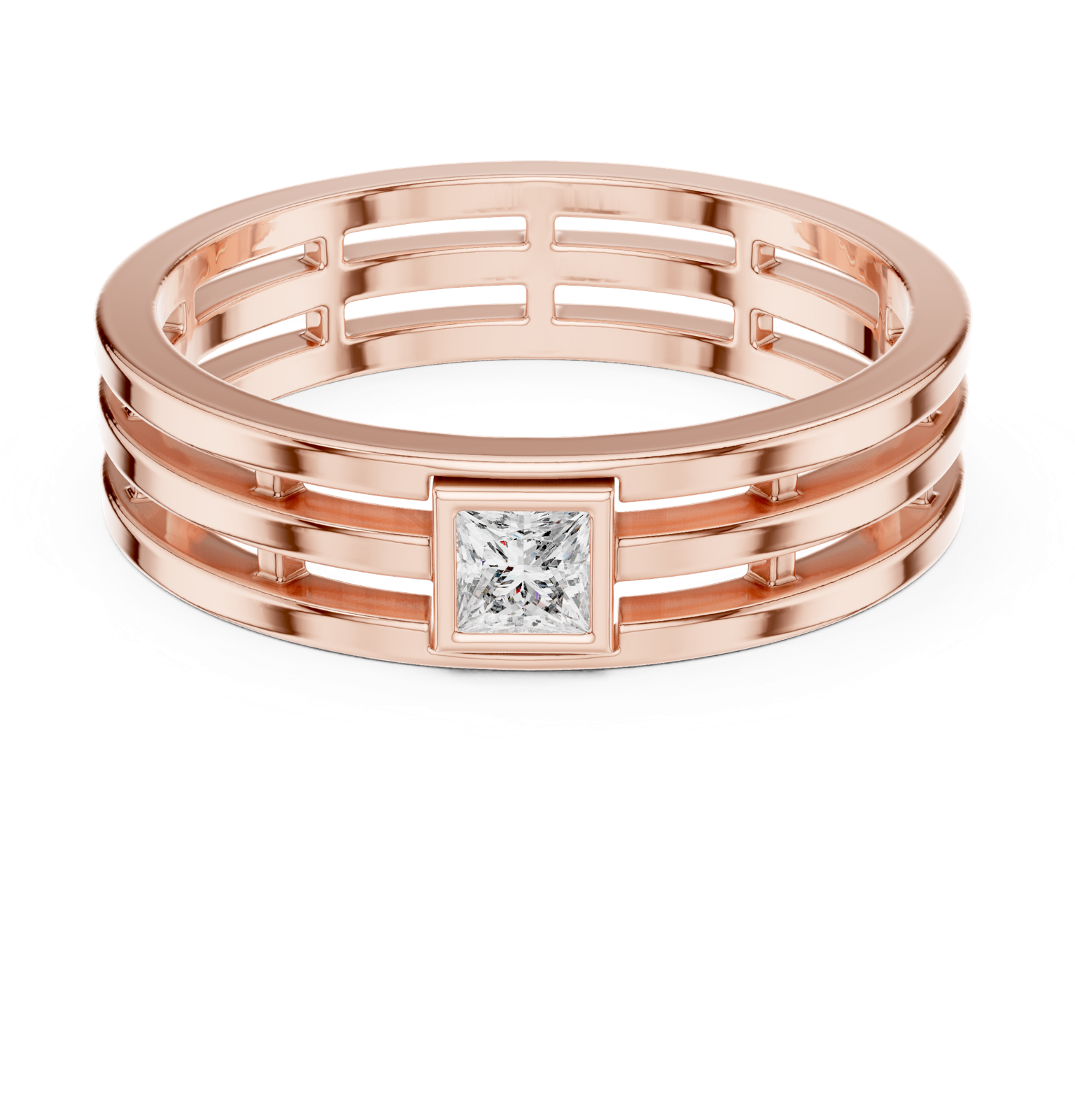 Gold Ring AGR-1, Rose Gold, view 4