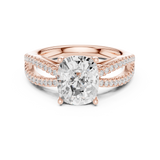 Gold Ring DDLR-734, Rose Gold, view 4