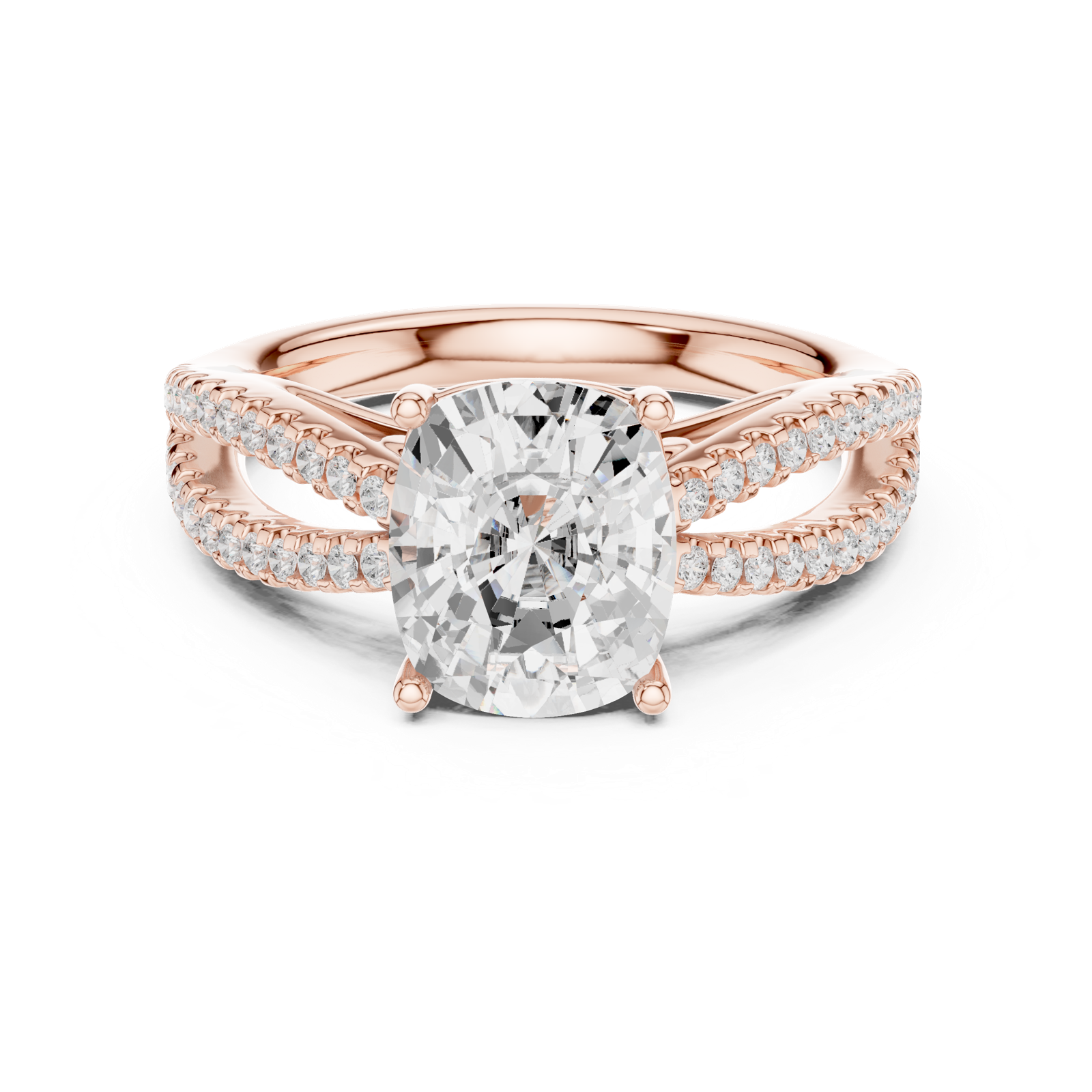 Gold Ring DDLR-734, Rose Gold, view 4