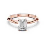 Gold Jewelry L36-6, Emerald center stone, Rose Gold