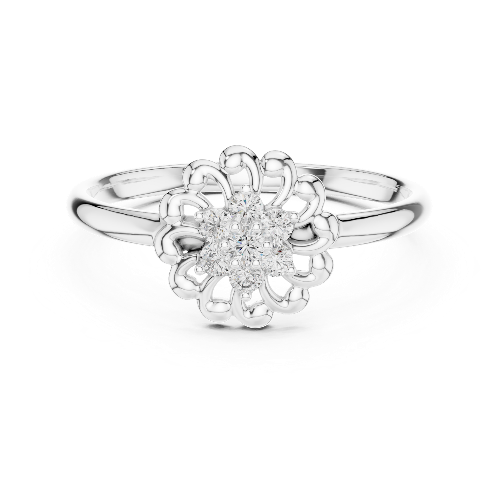 Gold Ring 1 (285), White Gold, view 4