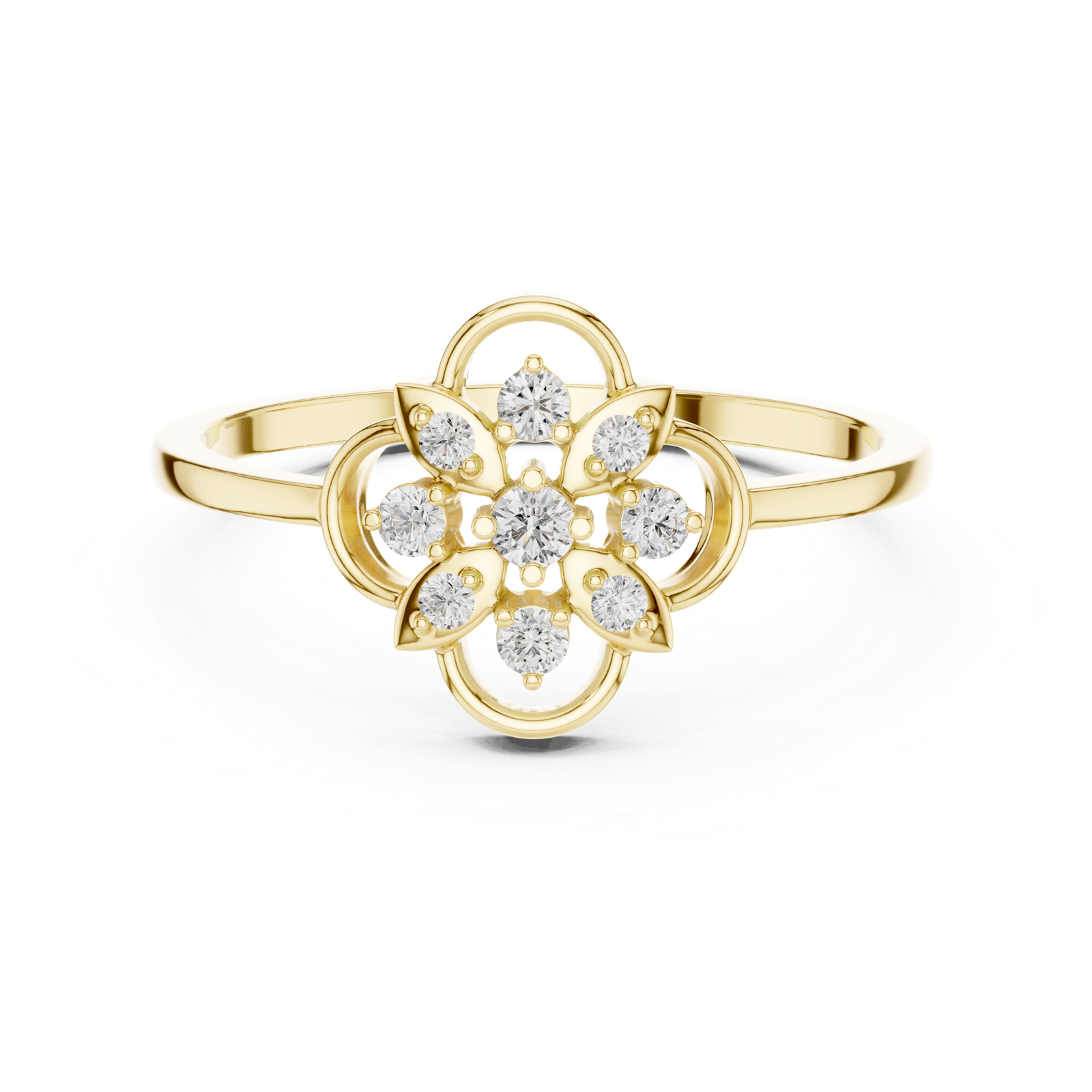 Gold Ring DR-6280, Yellow Gold, view 4