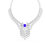 Gold Necklace GNK-0053, White Gold, view 2