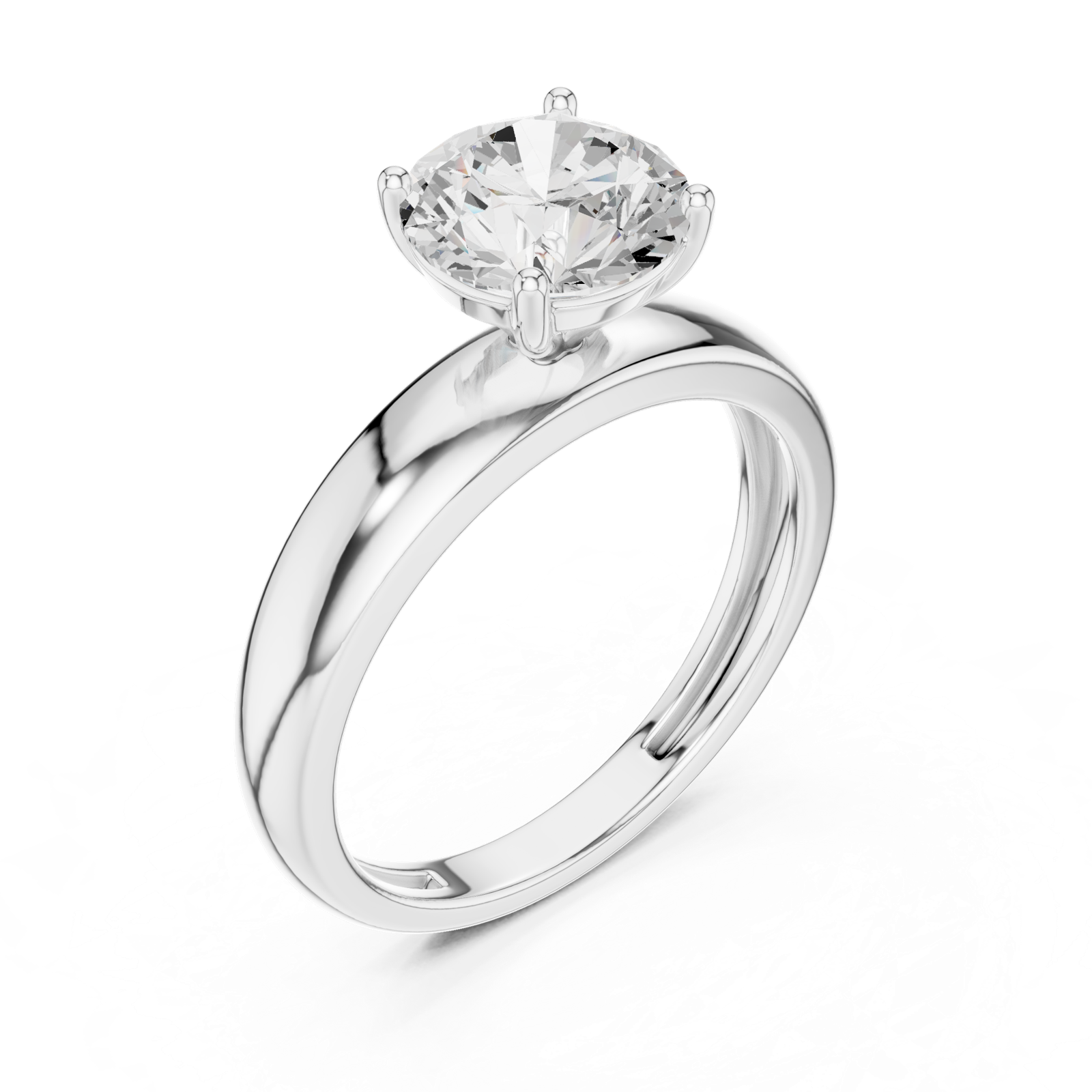 Gold Ring DDLR-827, White Gold, view 2