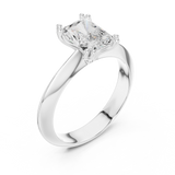 Gold Jewelry L36-8, Radiant center stone, White Gold, view 2
