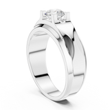 14K Solid Gold Lab Diamond Solitaire Ring, White Gold, view 1