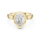 Gold Jewelry L36-3, Pear center stone, Yellow Gold, view 4