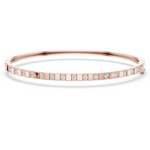 14K Solid Gold Lab Diamond Bracelet, Rose Gold