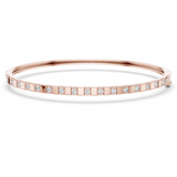 14K Solid Gold Lab Diamond Bracelet, Rose Gold