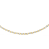 14K Solid Gold Lab Diamond Tennis Necklace, Yellow Gold, view 4