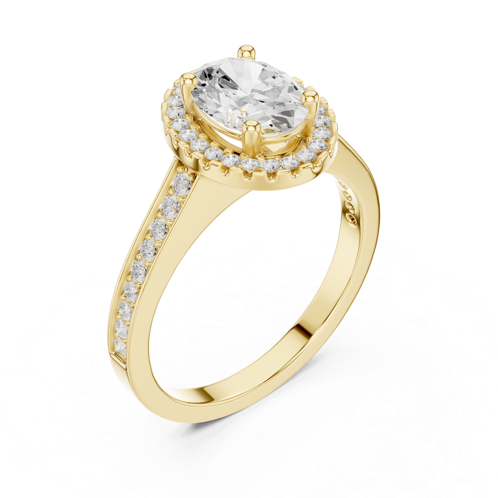 Gold Ring DDLR-417, Yellow Gold, view 2