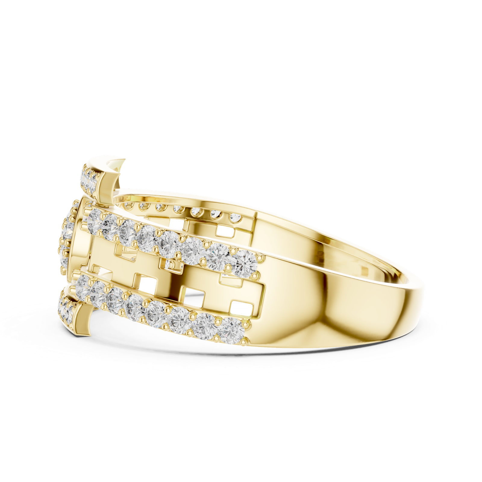 Gold Ring LR-01 (18), Yellow Gold, view 3