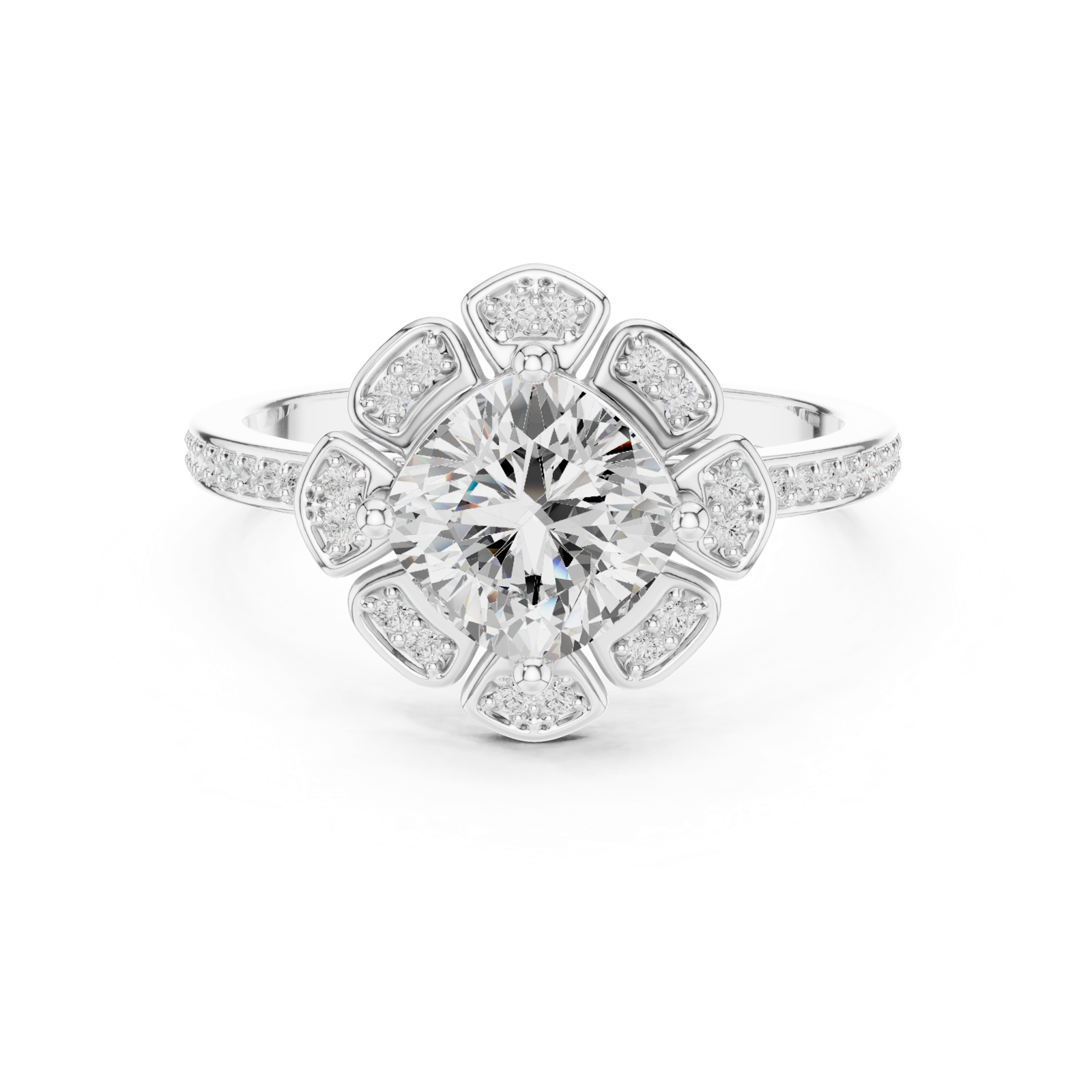Gold Ring DDLR-363, White Gold