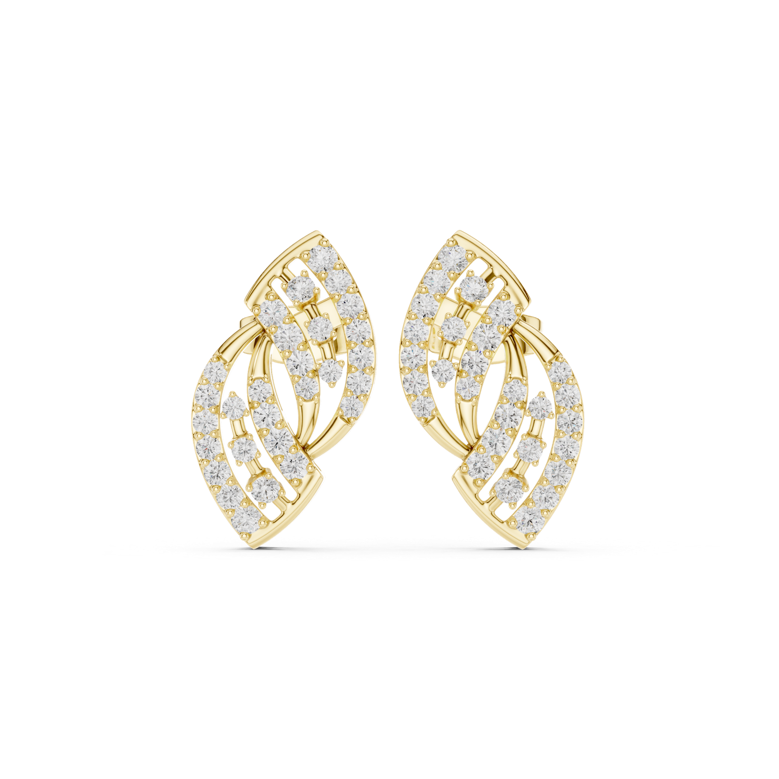 Gold Earrings SBER(27), Yellow Gold