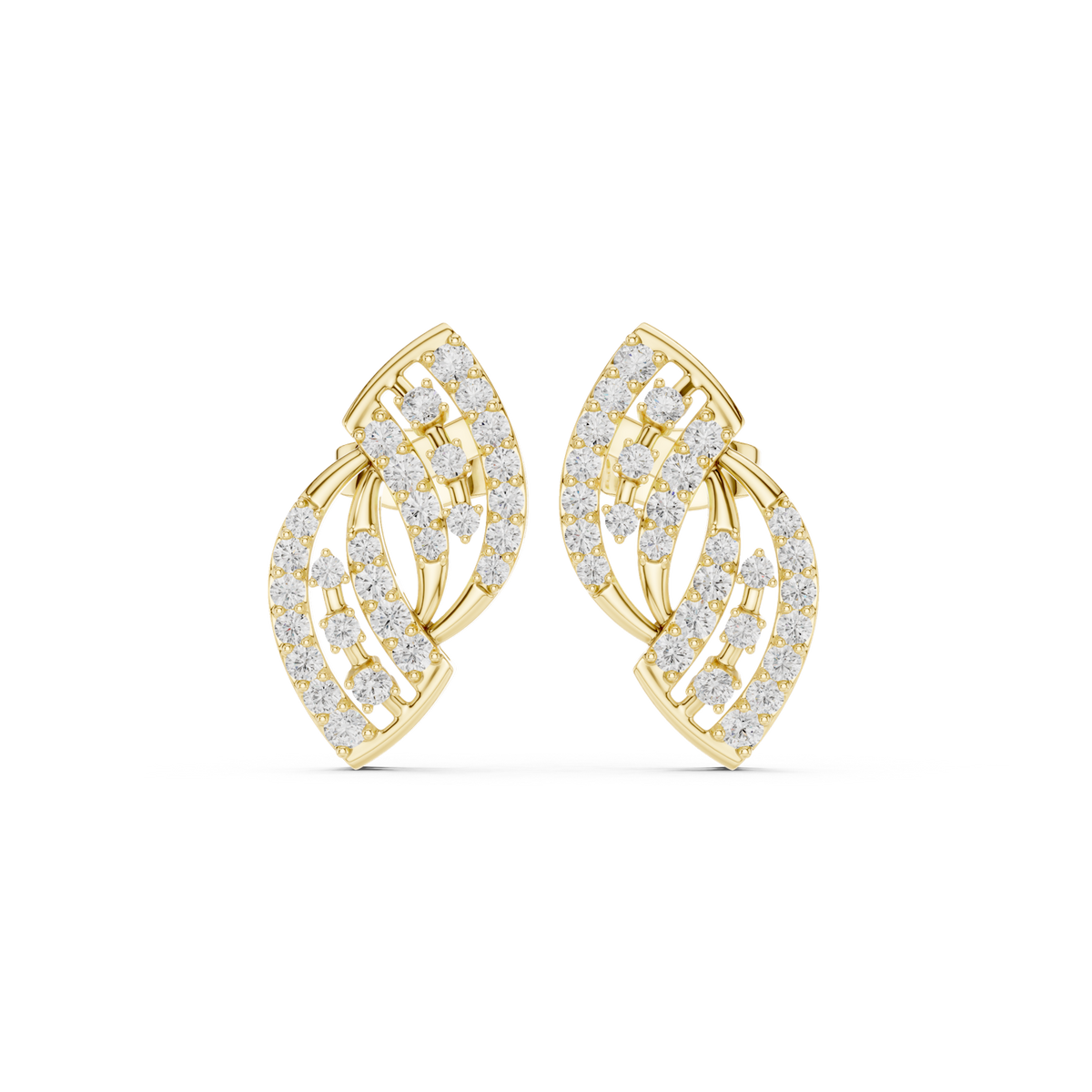 Gold Earrings SBER(27), Yellow Gold