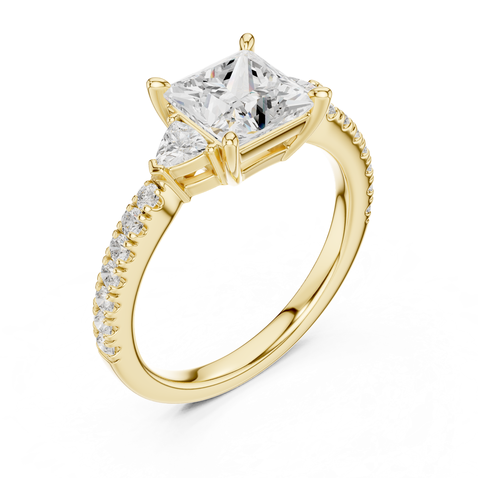 Gold Ring DDLR-861, Yellow Gold, view 2