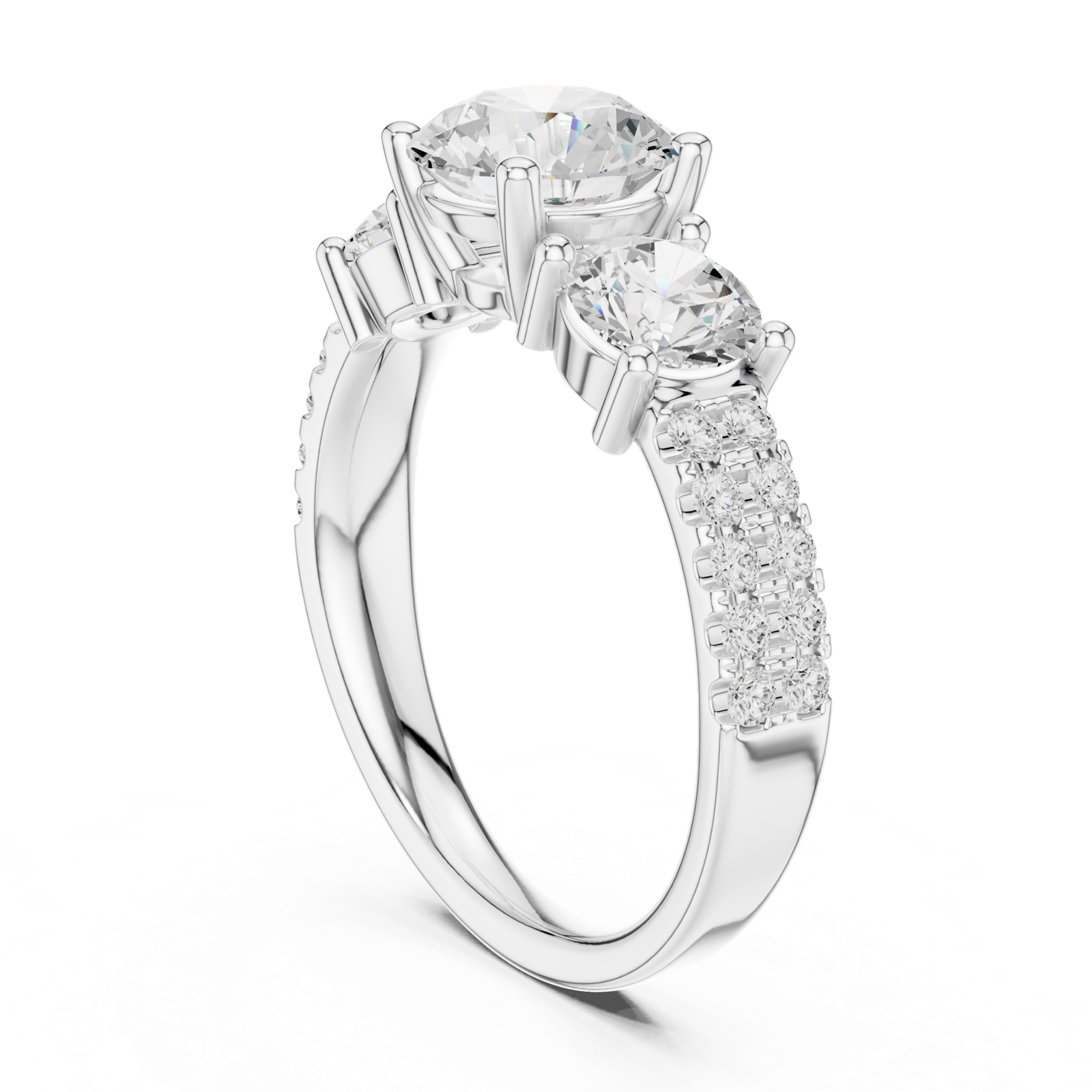 Gold Ring DDLR-715, White Gold, view 1