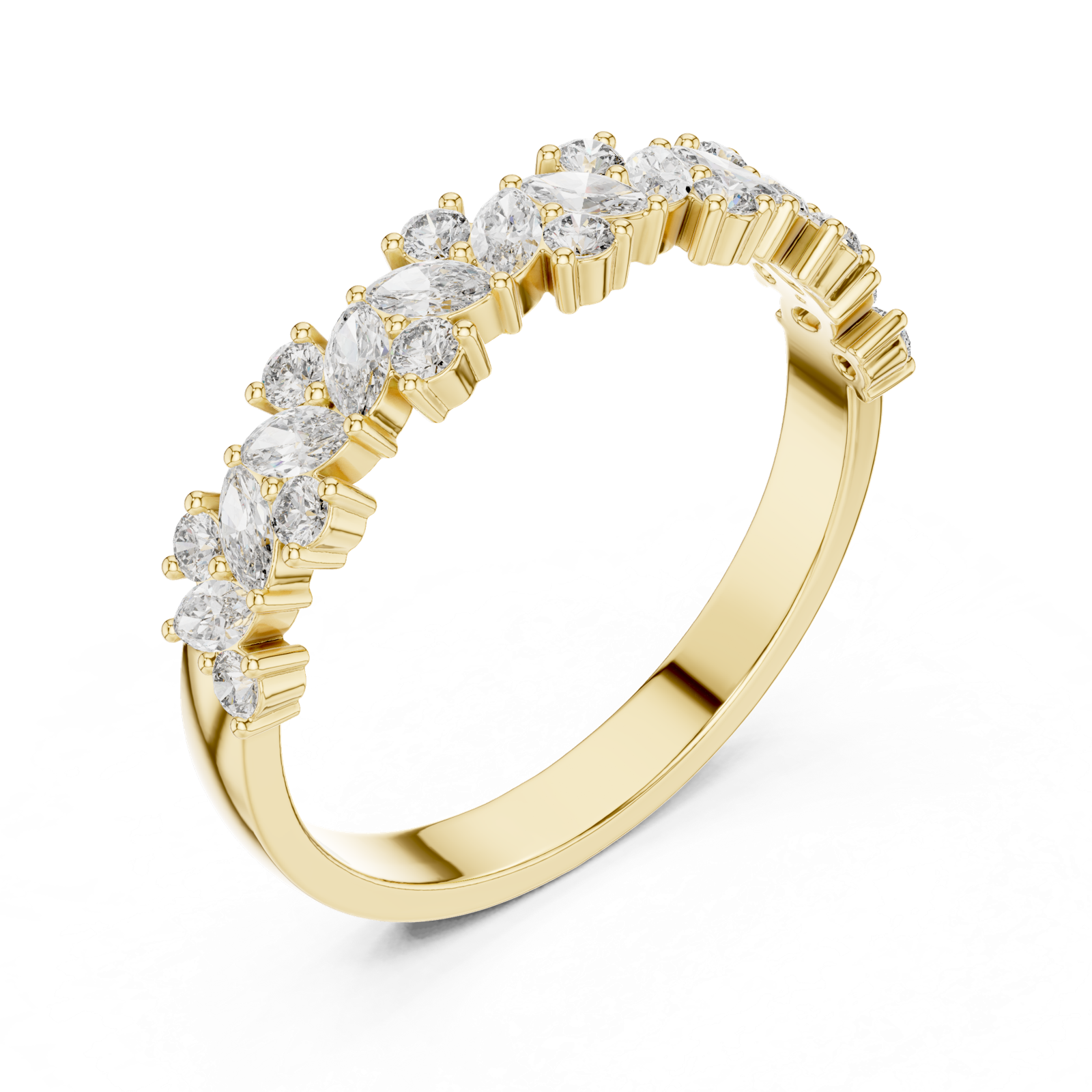 Gold Ring HLR-21, Yellow Gold, view 2