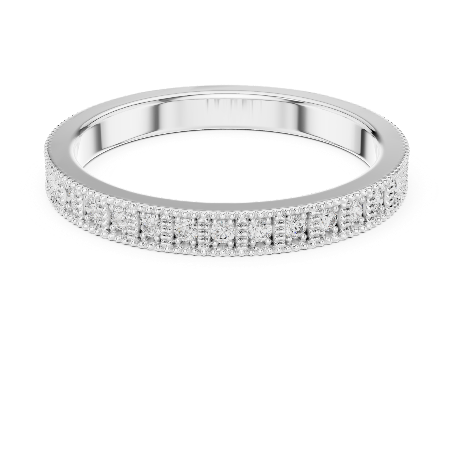 Gold Ring DDLR-229, White Gold, view 4