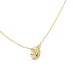Gold Jewelry DDPS-001, Oval center stone, Yellow Gold, view 2