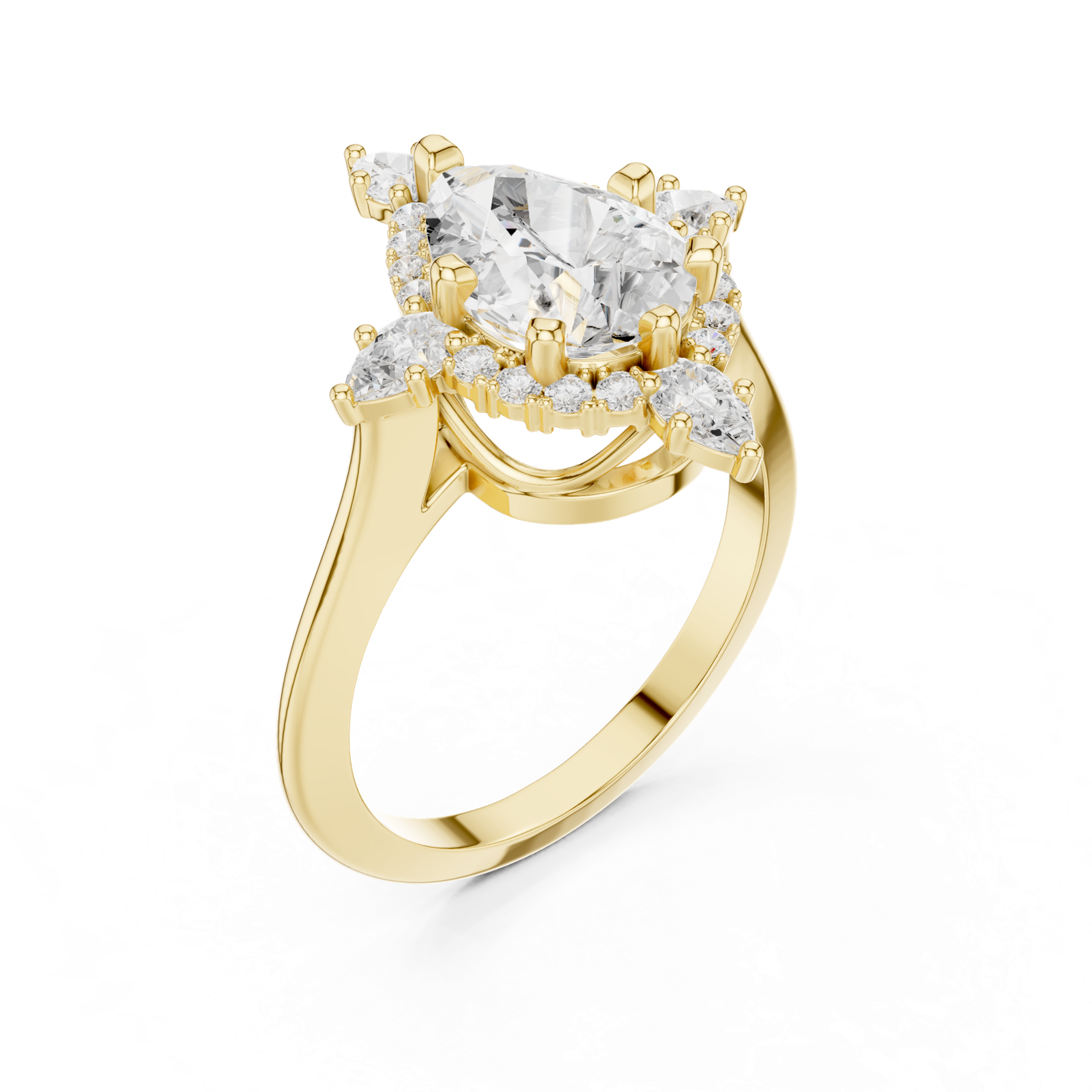 Gold Ring DDLR-337, Yellow Gold, view 2