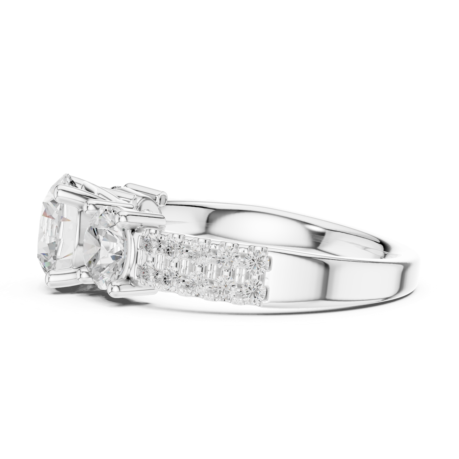 Gold Ring DDLR-715, White Gold, view 3